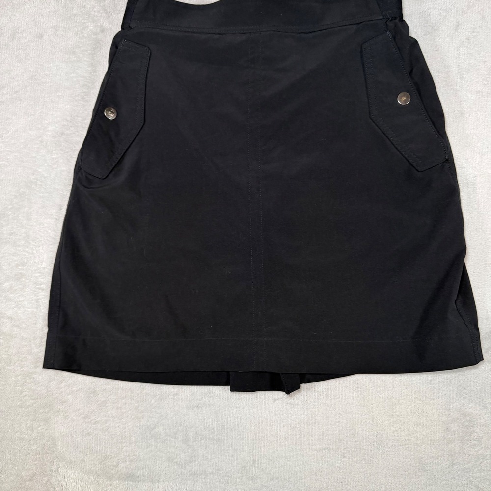 Athleta Black Active Skort‎ with Built-in Liner and Snap Pockets Size 6